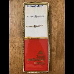 VTG Mens 1960s Springfield Cotton Embroidered  "A” Handkerchiefs NIP Grandpa​​